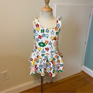 Hanna Andersson swimsuit with Colorful Floral Print 120 or 6-7
